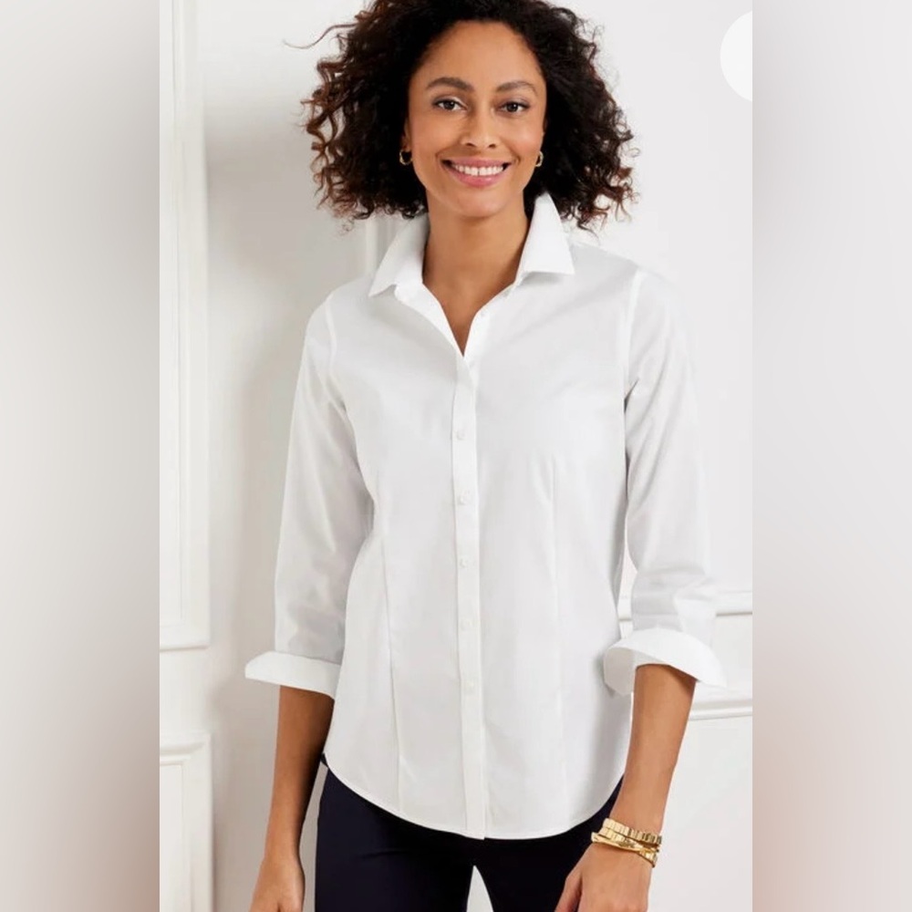 Talbots Non Iron Crisp White Button-Down Shirt
